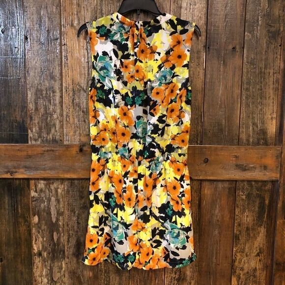 Eight Sixty Sz M Vibrant Orange Cottagecore Cinched Waist Casual Dress - Picture 5 of 7